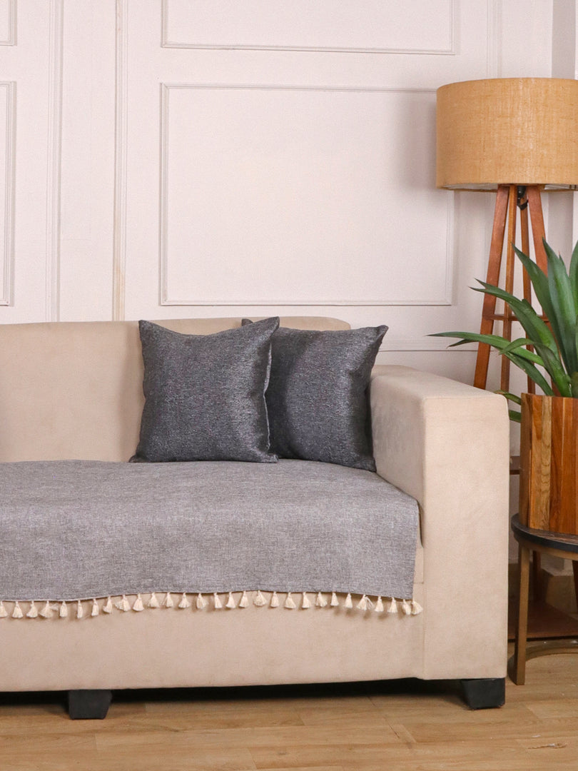 Jute Sofa Seat Cover – Grey, 24x30 Inch