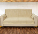 Load image into Gallery viewer, Quilted Velvet Sofa Cover Protector, Cream