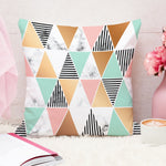 Load image into Gallery viewer, Geometrical Printed Cotton Canvas Cushion Cover Set of 2