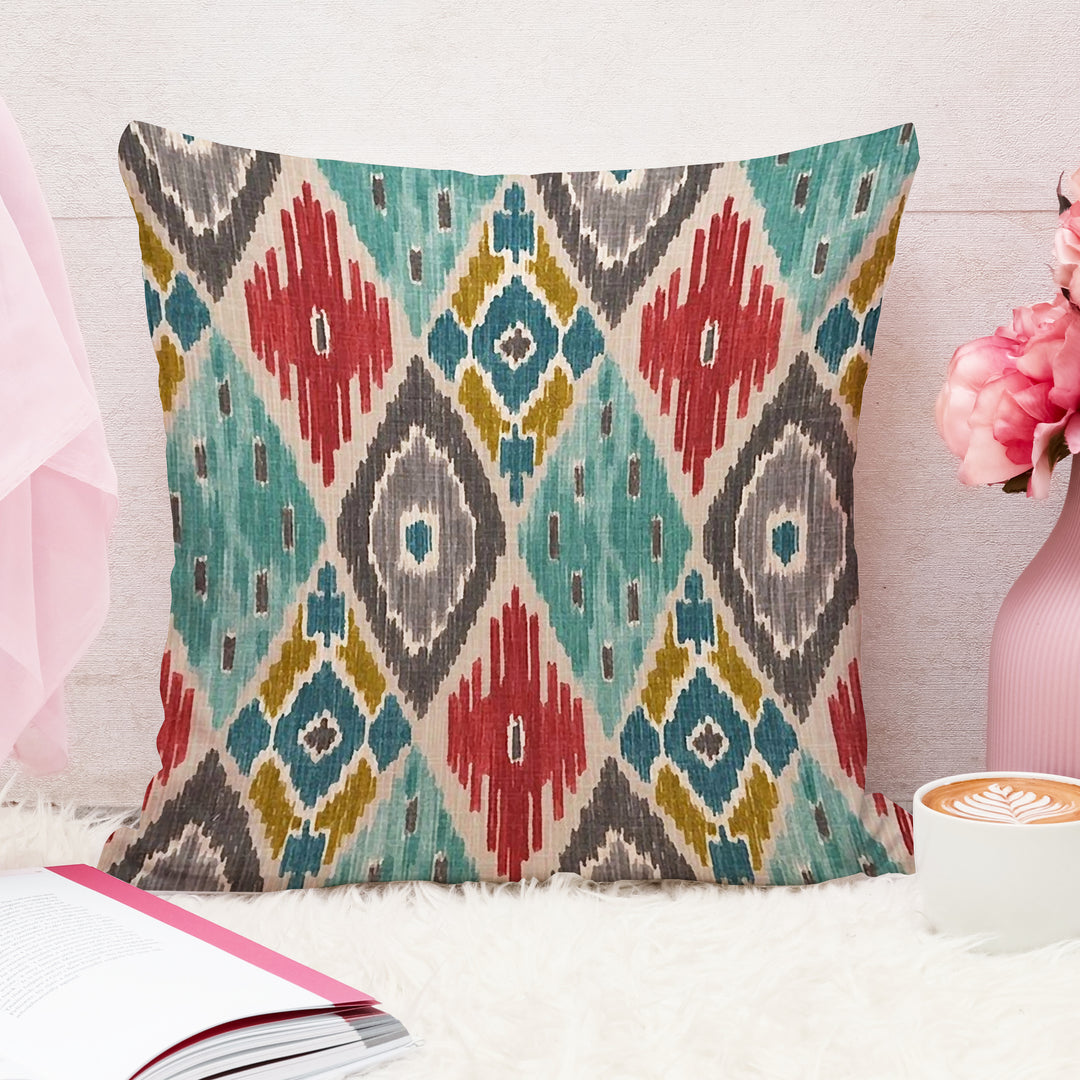 Soft Touch Luxurious Ethnic Printed Cotton Canvas Cushion Cover Set of 2