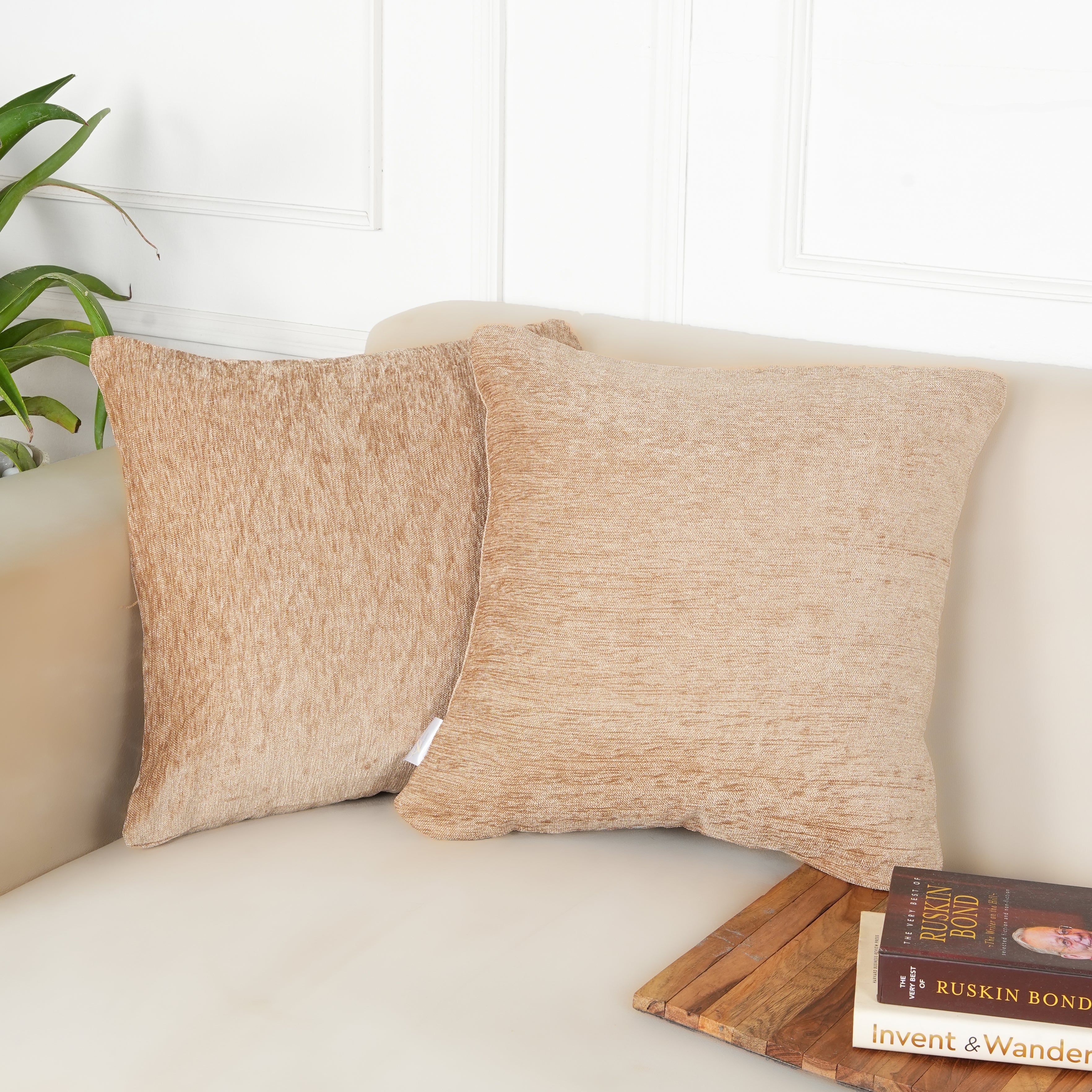 Set of 2 (24x24 inches),Dark Beige