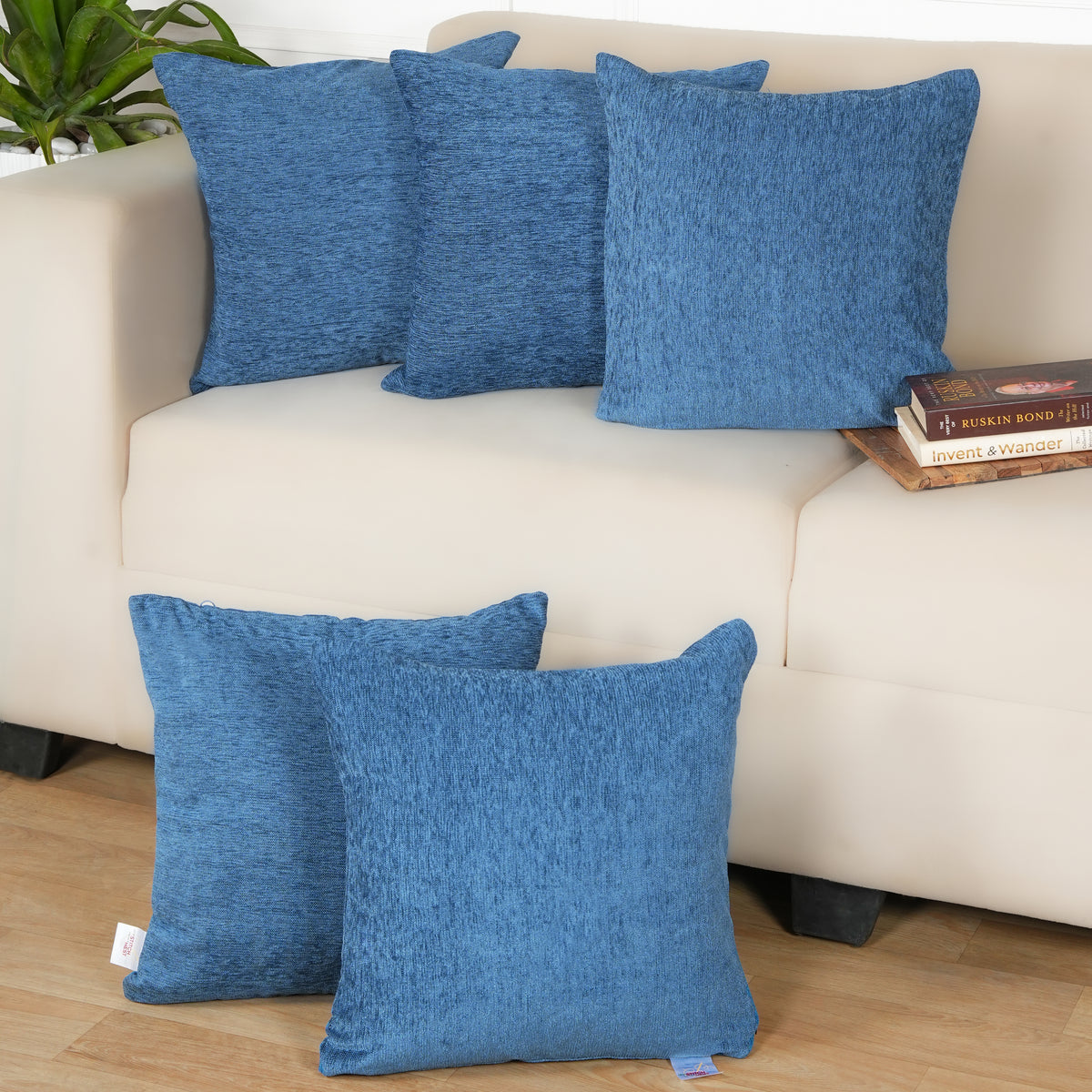 Set of 5 (16x16 inches),Blue