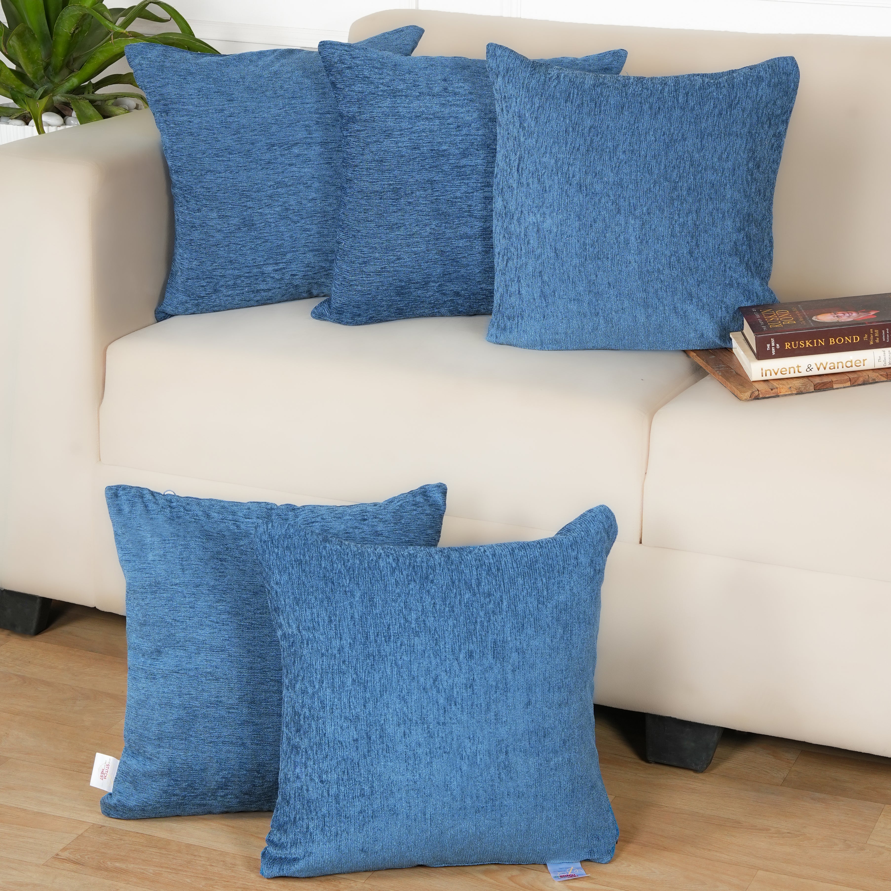 Set of 5 (16x16 inches),Blue