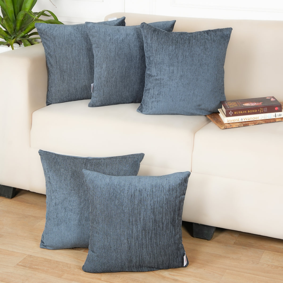 Set of 5 (16x16 inches),Dark Grey