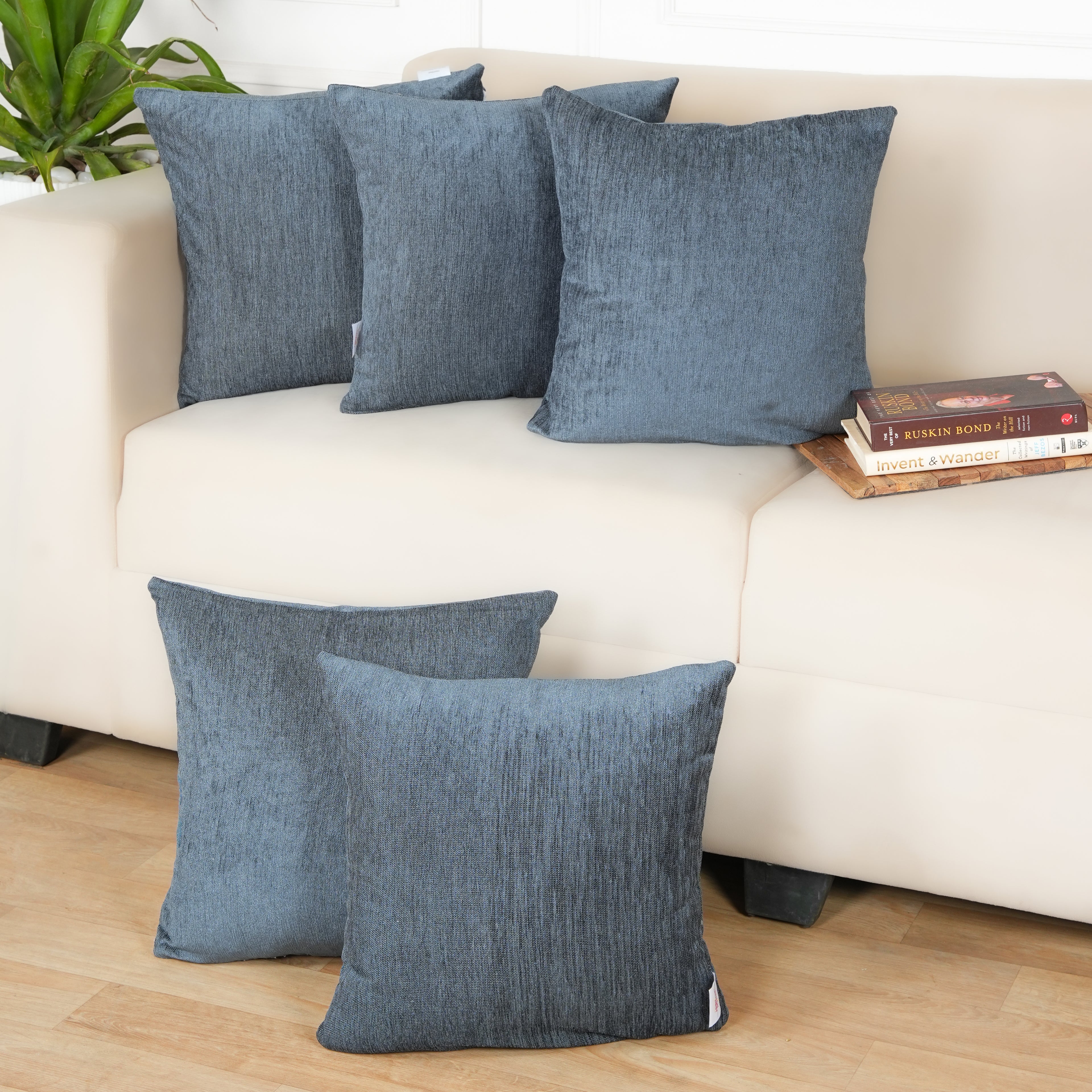 Set of 5 (16x16 inches),Dark Grey
