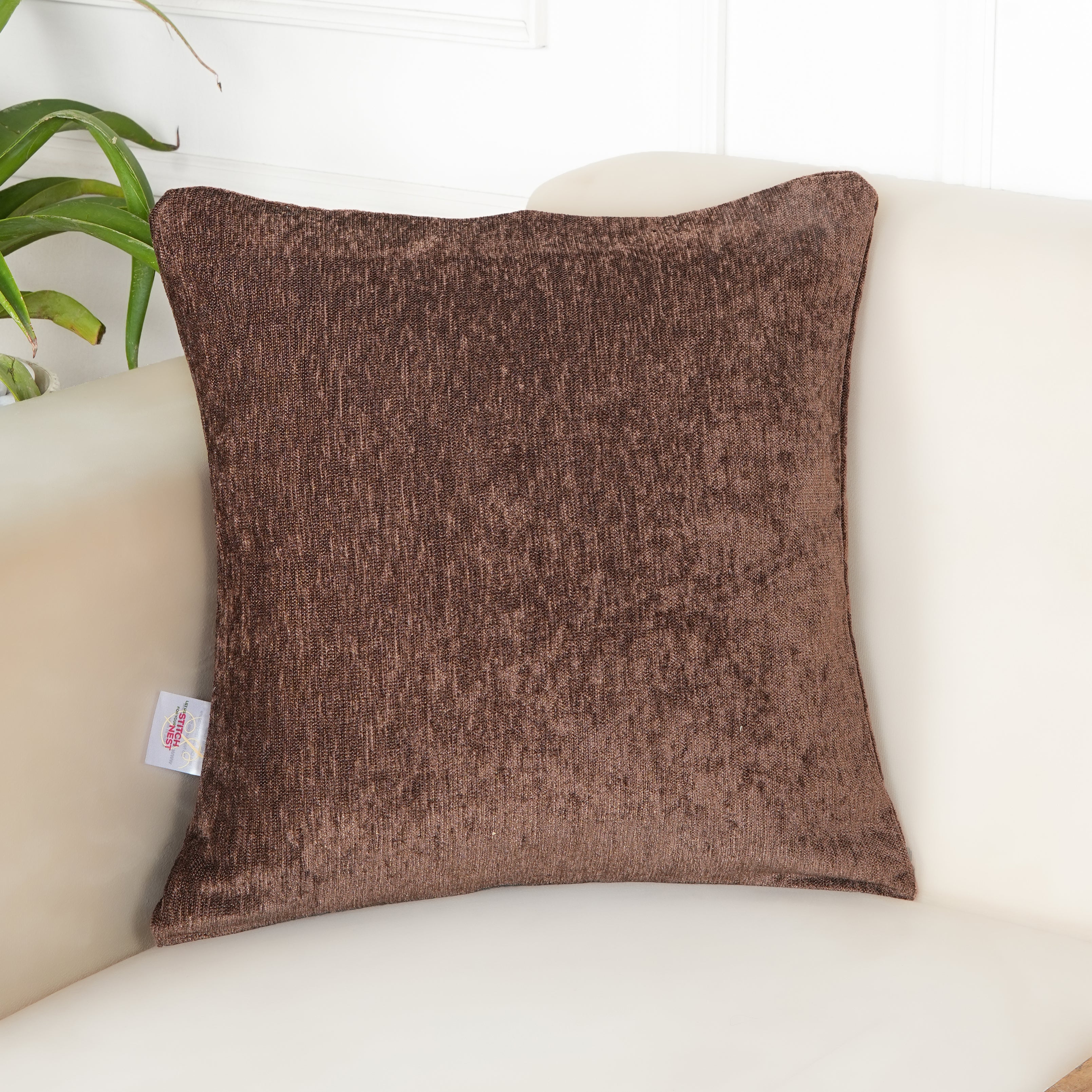 Set of 5 (16x16 inches),Brown