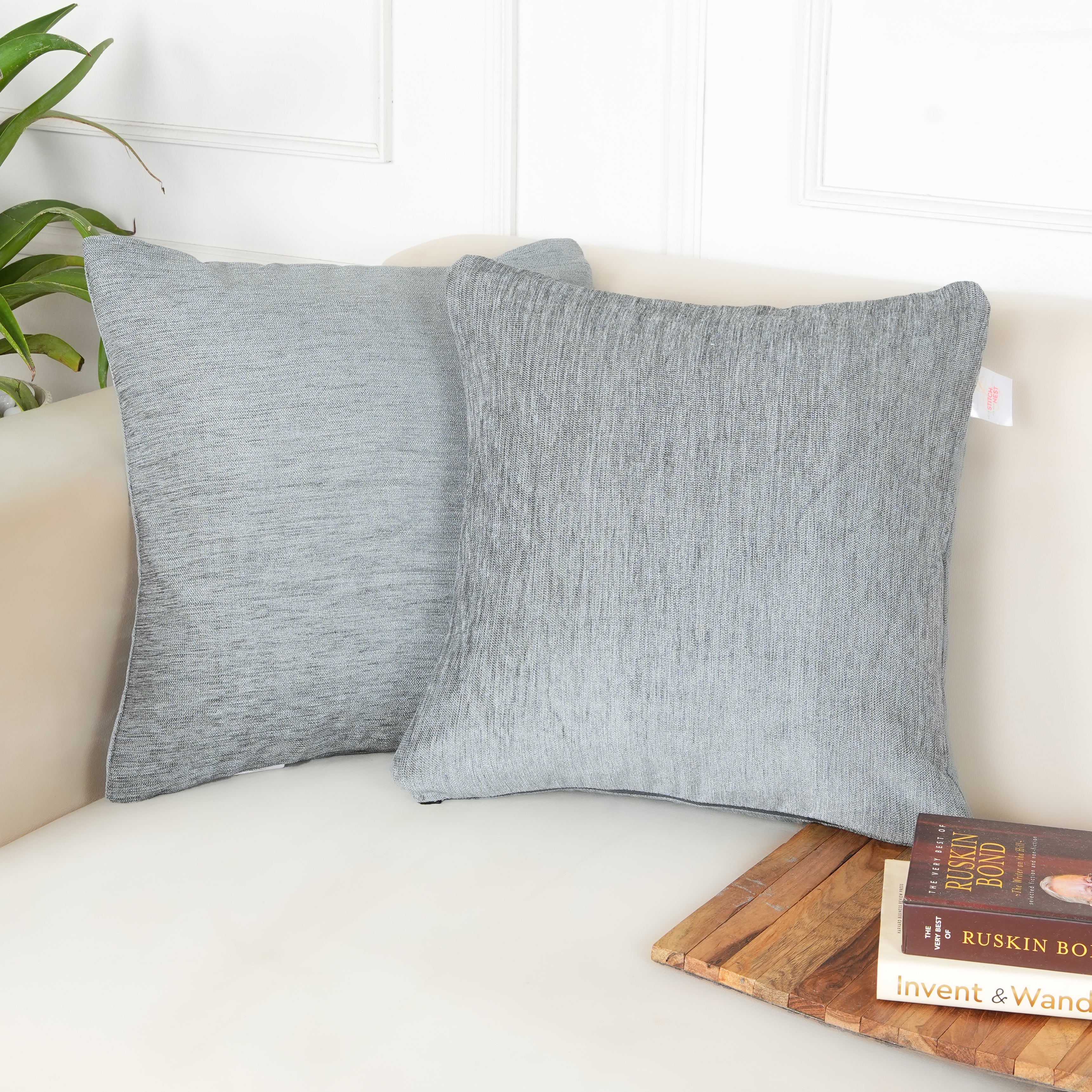 Set of 2 (24x24 inches),Light Grey