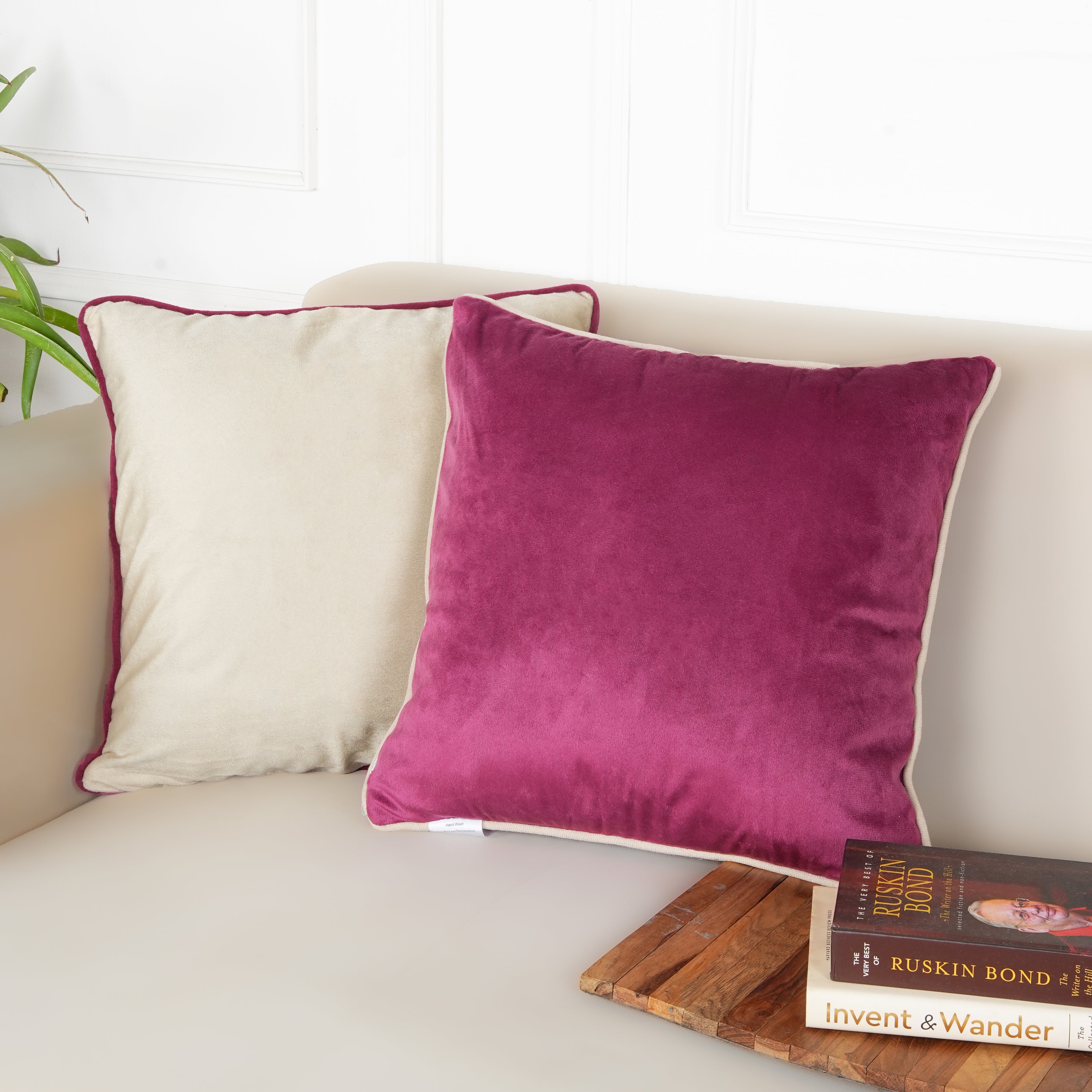 Set of 2 (24x24 inches),Maroon