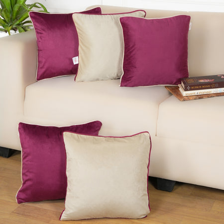 Set of 5 (16x16 inches),Maroon