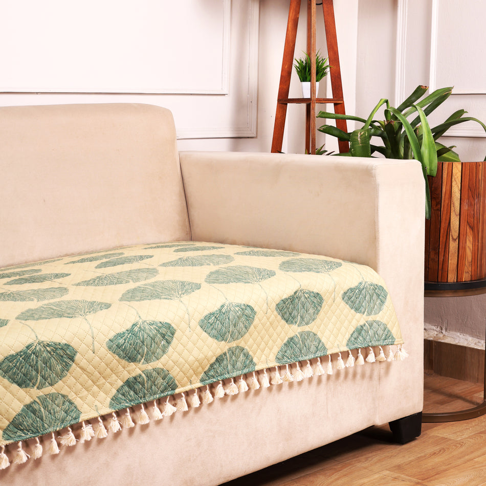 Velvet Elegance Combo – Sofa Cover & Cushion Cover Set
