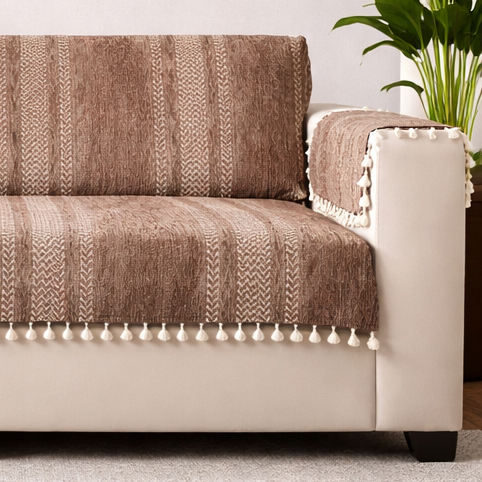 1 Seater Full (24x60 Inch),Beige (Stripe)