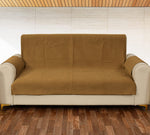 Load image into Gallery viewer, Quilted Velvet Sofa Cover Protector, Brown