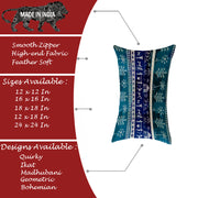 Soft Touch Luxurious Printed Cotton Canvas Rectangular Cushion Cover Set of 2