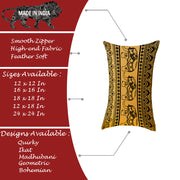 Soft Touch Luxurious Printed Cotton Canvas Rectangular Cushion Cover Set of 2