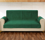 Load image into Gallery viewer, Quilted Velvet Sofa Cover Protector, Green