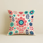 Load image into Gallery viewer, Satin Folk Art Peacock &amp; Botanical Motif Cushion Covers | 24x24 Inches | Set of 2
