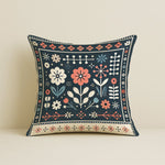 Load image into Gallery viewer, Elephant &amp; Boho Floral Satin Cushion Covers for Living Room &amp; Festive Décor |16x16 Inches |Set of 2
