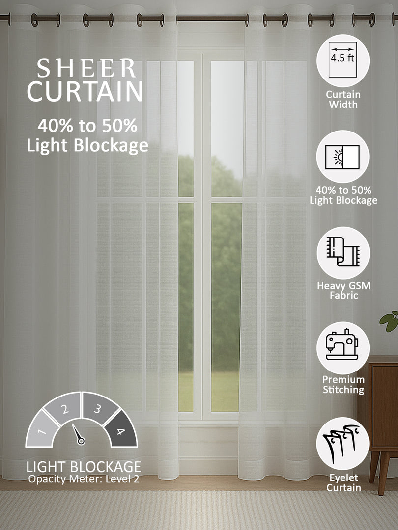 Set of 3 Window Curtains | 2 Geometric Printed + 1 Solid Sheer for Bedroom Living room | Olive