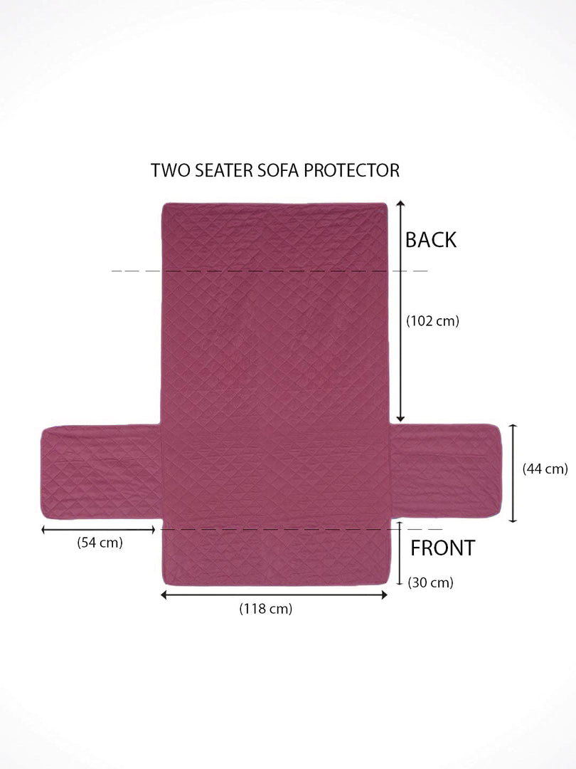 Quilted Velvet Sofa Cover Protector, Maroon