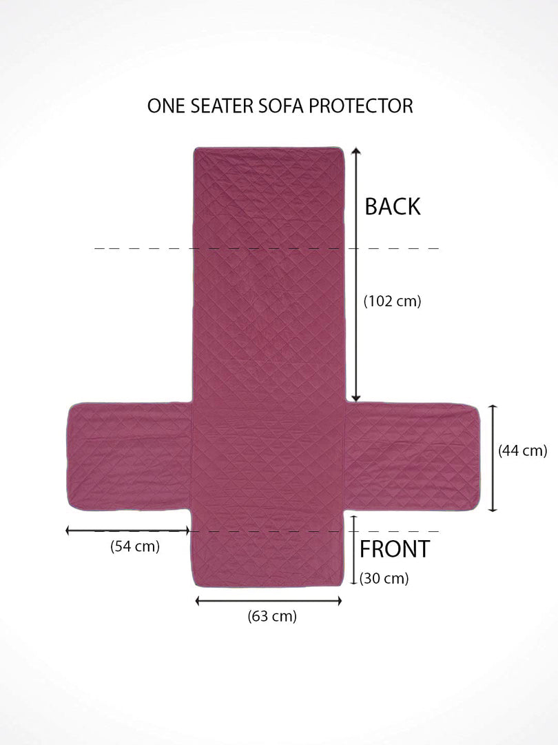 Quilted Velvet Sofa Cover Protector, Maroon