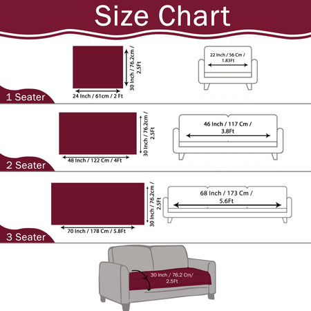 3 Seater Half (48x30 Inch),Brown
