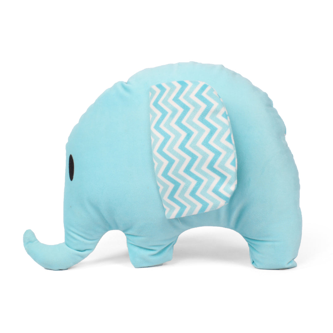 Addorable Cuddly and Perfect Plush Cute Shaped Cushion for all ages - Blue Chev Elephant