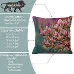 Load image into Gallery viewer, Floral Pink Flower Printed Canvas Cotton Cushion Covers, Set of 5