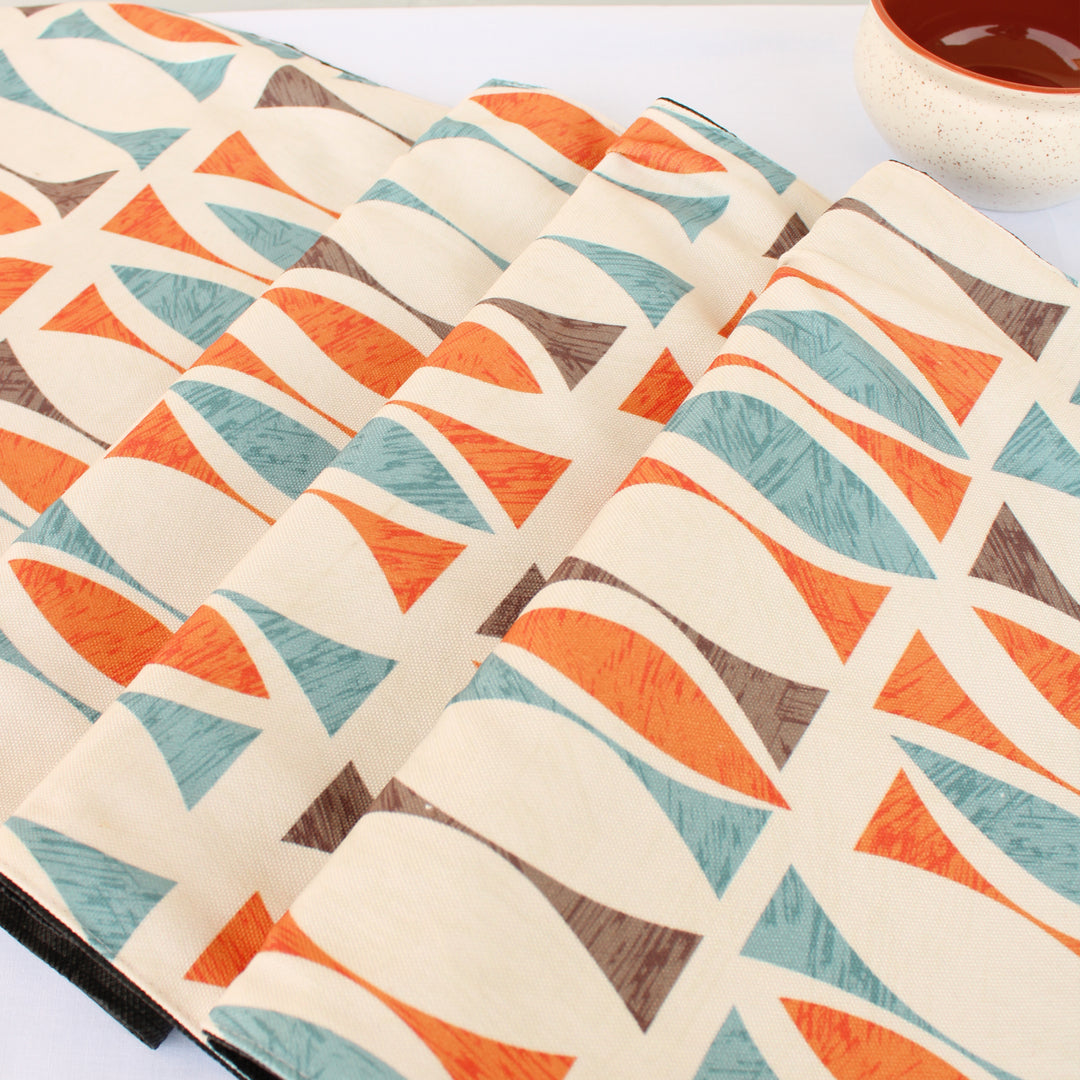 Radiant Sunshine Exotic Canvas Table Runner for a Summery Look With Tassel