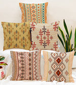 Load image into Gallery viewer, Ethnic Geometrical Printed Canvas Cotton Cushion Covers, Set of 5