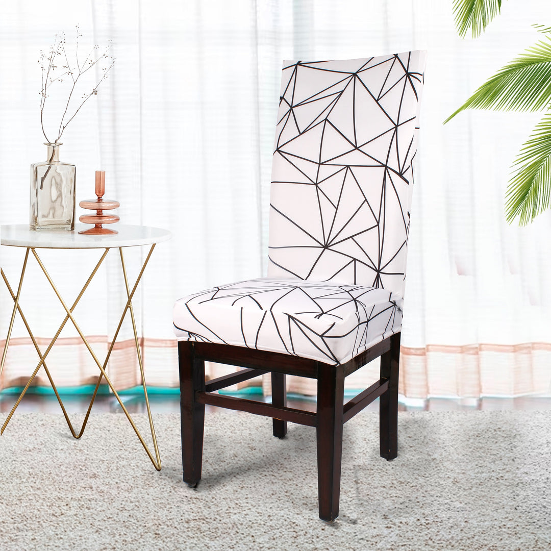 Lattice Printed Spandex Chair Slipcovers | Stretchable Chair Covers
