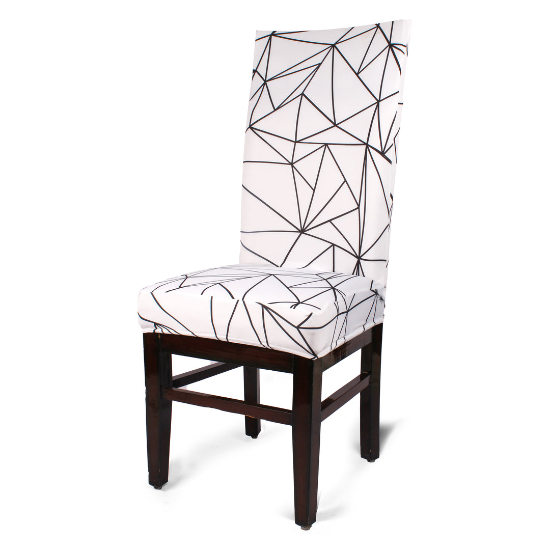 Lattice Printed Spandex Chair Slipcovers | Stretchable Chair Covers