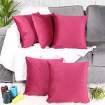 Load image into Gallery viewer, Both Side Quilted Velvet Cushion Cover (Set of 5), Maroon