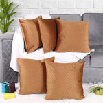 Load image into Gallery viewer, Both Side Quilted Velvet Cushion Cover (Set of 5), Brown