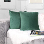 Load image into Gallery viewer, Velvet Cushion Cover with Piping - Perfect for Home Décor Set of 2, Green