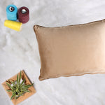 Load image into Gallery viewer, Velvet Cushion Cover With Piping - Perfect for Home Décor Rectangular Set of 2 ,Brown
