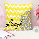 Load image into Gallery viewer, Yellow Bird Floral Printed Canvas Cotton Cushion Covers, Set of 2