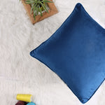 Load image into Gallery viewer, Velvet Cushion Cover With Piping - Perfect for Home Décor Set of 5, Blue