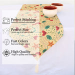 Load image into Gallery viewer, Floral Cotton Canvas Table Runner With Tassel
