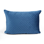 Load image into Gallery viewer, Both Side Quilted Velvet Rectangular Cushion Cover (Set of 2), Blue