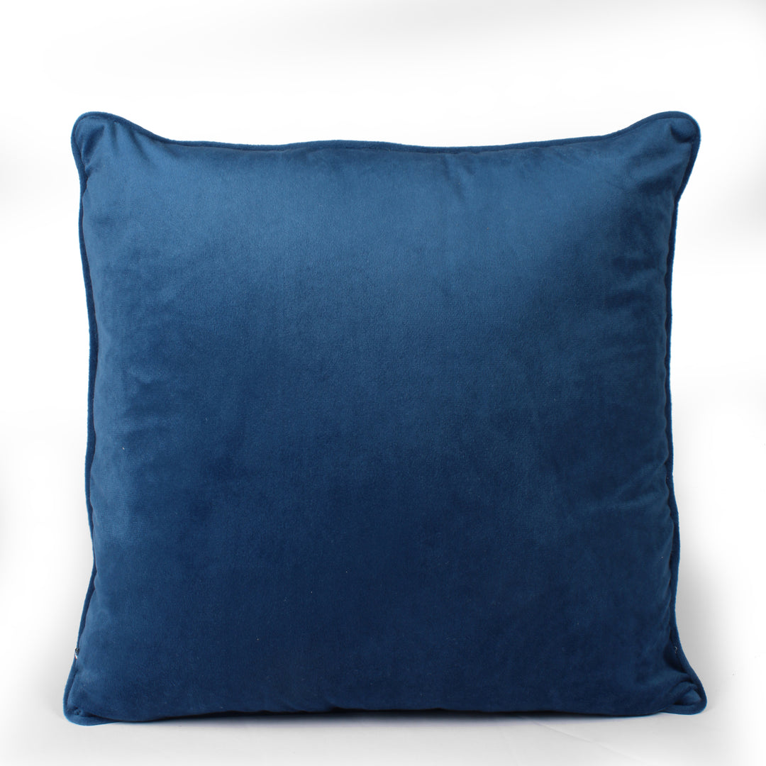 Velvet Cushion Cover With Piping - Perfect for Home Décor Set of 5, Blue