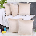 Load image into Gallery viewer, Soft Luxurious Velvet Cushion Covers Set of 5, Beige