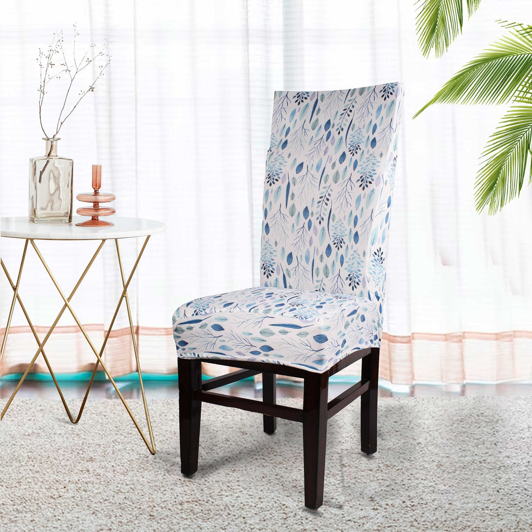 Blu spring Stretchable/Spandex Printed  Chair Cover