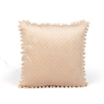 Load image into Gallery viewer, Both Side with PomPom Quilted Velvet Cushion Cover (Set of 5), Beige