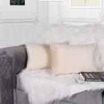Load image into Gallery viewer, Soft Luxurious Velvet Cushion Covers Rectangular Set of 2 ,Beige
