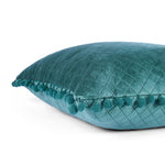 Load image into Gallery viewer, Both Side with PomPom Quilted Velvet Cushion Cover (Set of 5), Green