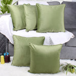 Load image into Gallery viewer, Velvet Cushion Cover With Piping - Perfect for Home Décor Set of 5, Mehndi