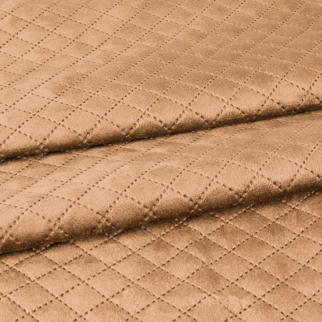 Both Side Quilted Velvet Rectangular Cushion Cover (Set of 2), Brown