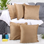 Load image into Gallery viewer, Velvet Cushion Cover with Piping - Perfect for Home Décor Set of 5, Brown