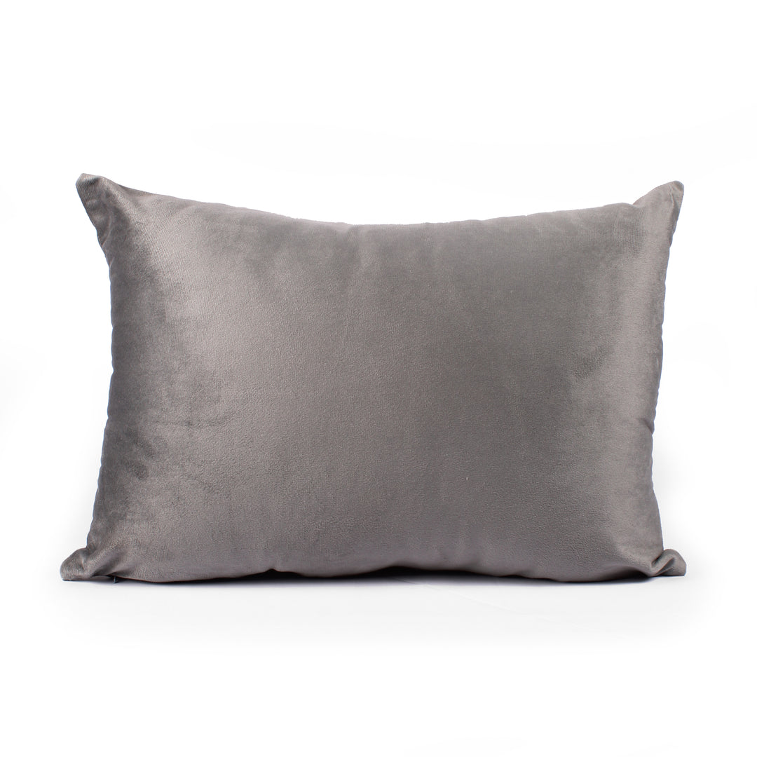 Soft Luxurious Velvet Cushion Covers Rectangular Set of 2 ,Grey