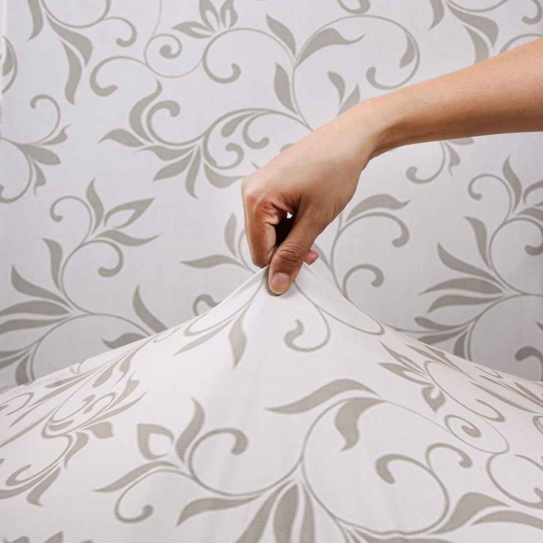 Swirling Foliate Stretchable/Spandex Printed Sofa Slip Cover